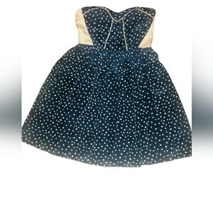 Minuet Dress Mini small orange Blue Halter vintage 90s y2k fit Flare Circle Skir